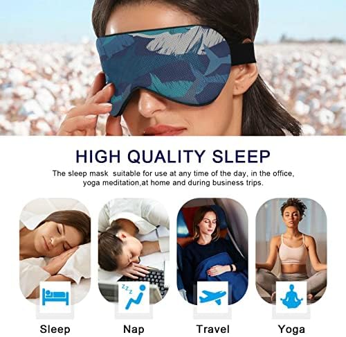 Máscara de olho do sono unissex tubarões-azuis-caronos-night máscara de dormir confortável