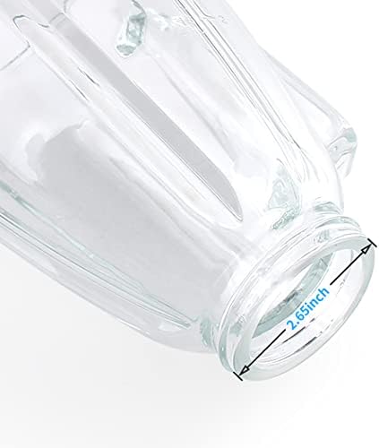 Peças de reposição Lmei Jar de vidro de 6 xícaras com colar e lâmina preto spb-7ch-LR, compatíveis com liquidificadores Cuisinart