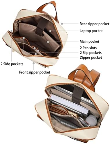 Bostanten Womens Leather Small Crossbody Bags ＆ Couro de 15,6 polegadas para laptop mochila bolsa de