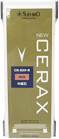 Suehiro Whetstone New Cerax CR-800-R: Pedra de afiação média de tamanho grande #800, pedra de imersão: 8,11 x 2,87 x 0,9