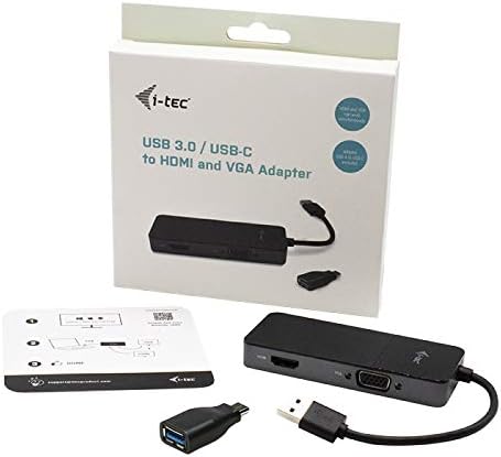 I-Tec USB-C/3.0 HDMI/VGA Adapt I-Tec Adaptador de vídeo HDMI e VGA