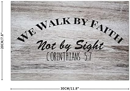 Andamos pela fé não pela visão coríntios57 Caixa de madeira placa de madeira sinal de madeira Nome de