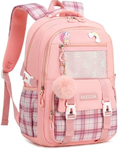 Mochila AO Ali Victory para garotas Pink School Bookbag para mulheres meninas 15.6 ''