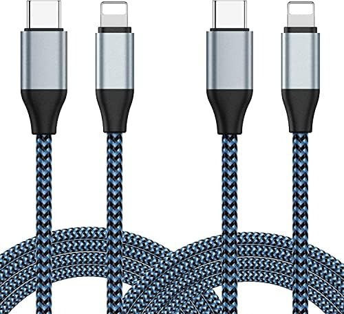 Cabo USB C para Lightning, 2pack 10ft [Apple MFI Certified] IPhone Charger Cable USB-C Sixido Rápido Iphone Tipo C Cabo de carregamento para iPhone 14 13 13 Pro 12 Pro Max 12 11 X XS XR 8