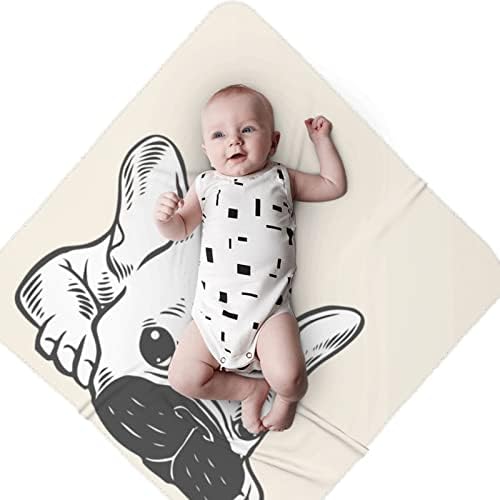 Yuyuy Cream Puppy Preto Baby Blanket Swaddle Capa Recebendo Cobertor para Limista Infantil