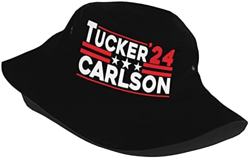 Tucker Carlson 2024 Chapéus de caçamba de verão Hapsa do sol Viagem Capinho de pesca unissex de
