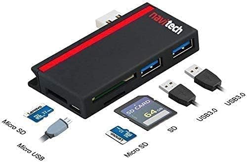 Navitech 2 em 1 laptop/tablet USB 3.0/2.0 Adaptador de hub/micro USB Entrada com SD/micro SD Reader compatível