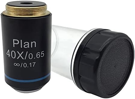 Acessórios para microscópio 4x 10x 40x 100x lente de objetivo do plano infinito, 45 mm de linha de montagem