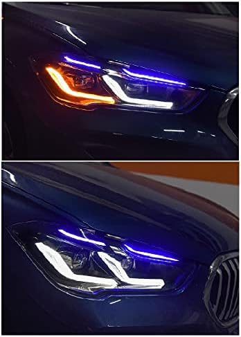 2pcs Fartlel Fit para -2019 BMW X1 F48 F49 LED de cabeça LED LED LED DRL Substitua OEM OEM Halogen LED LENTLET