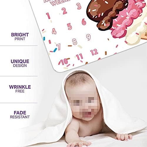 Earvo sorvete de sorvete de bebê mensal marco cobertor menino ou menina favo de mel com abelhão manta manta
