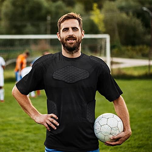 Tuoyr acolchoado camisa de compressão protetor de peito de camisa de camisa de paintball de futebol