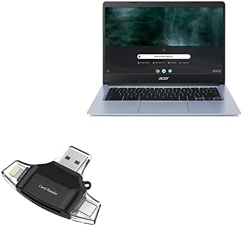 Boxwave gadget Smart Compatível com Acer Chromebook 314 - AllReader SD Card Reader, MicroSD Card