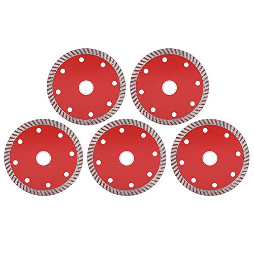 Walfront 5pcs Lâminas de serra vermelha de 105 mm de corte cerâmica Disco de madeira serra de diamante, discos