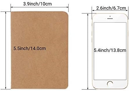 EUSOAR BLANK Memo Scratch Pads, 24 Pack A6 3,9 x 5,5 60 páginas Caderno Kraft de capa mole, mini
