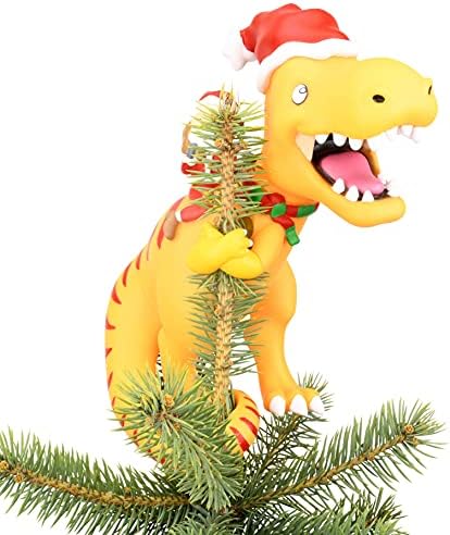 Árvore Buddees Papai Noel montando um topper de árvore de Natal engraçado T -Rex - Large 10