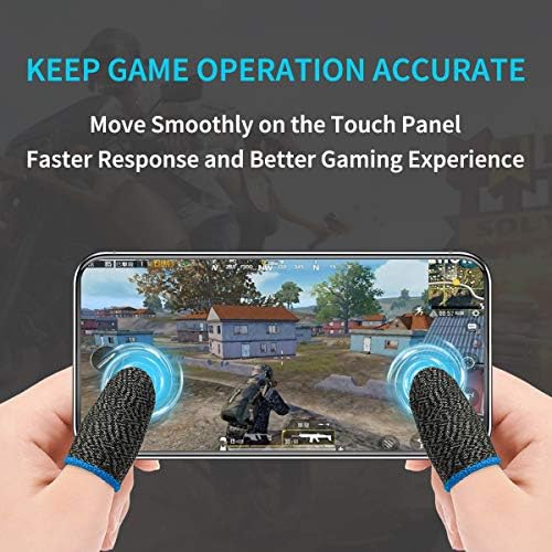Newseego Mobile Game Sleeve [10 pack], [Versão do concurso] Touch Tela Sleeve Finger Breathable Anti-Sweat Shoot Sensitive e as teclas de mira para regras de sobrevivência/facas para Android & iOS