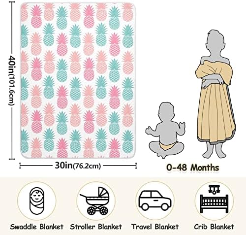 Cobertoras de bebê de abacaxi mchiver para meninas meninos recebendo cobertores menina menina cobertor