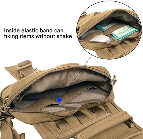 WTZWY TATICAL DOG ​​ARNESS, Colete de cães de trabalho militar com uma mochila all-in-one de grande capacidade,