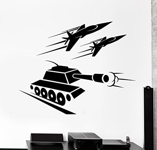 Aviação de aeronaves de aeronaves de aeronaves de aeronaves de tanques militar de vinil adesivos de parede da sala de crianças