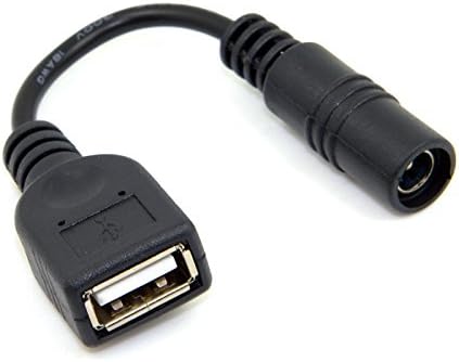 Cablecc 5V fêmea USB para DC JACK 5.5 2,1mm CARGO ADPTER CABO PARA CELONO E TABELHO