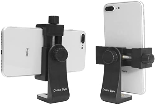 Dhana Style 360 ​​graus Adaptador de telefone celular rotativo 1/4 Parafuso padrão Tripé / montagem monopod do suporte do suporte do suporte de smartphone ajustável