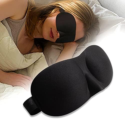 Máscara para os olhos para homens para homens, 3D contornado de máscara de olho para dormir, conforto macio capa