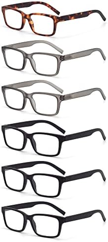 Óculos de leitura de increbill para homens, depende dos óculos de leitores de estrutura retangular da primavera,