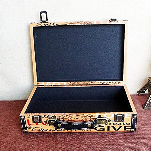 Xialiuxia Armazenamento decorativo A mala de tronco de madeira do baú de 3 caixas antigas de tiro em