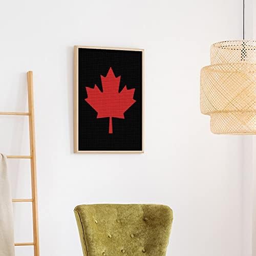 Kits de pintura de diamante personalizados de bandeira do Canadá, imagem de arte de pintura de arte