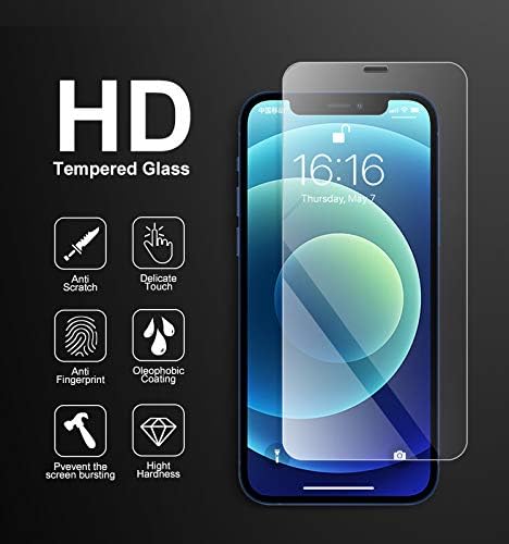 Travelwild 3 pacote iphone 12 mini/12/12 Pro Max Tempred Protetor de tela de vidro com quadro de instalação