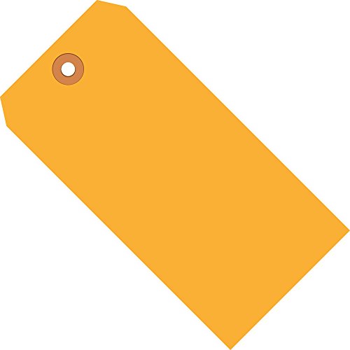 Tags de remessa de suprimentos de pacote superior, 13 pt, 5 3/4 x 2 7/8, laranja fluorescente