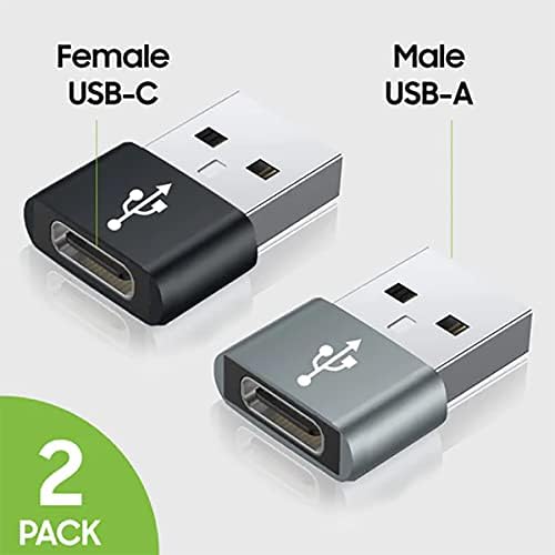 Usb-C fêmea para USB Adaptador rápido compatível com seu meizu m3 max para carregador, sincronização,