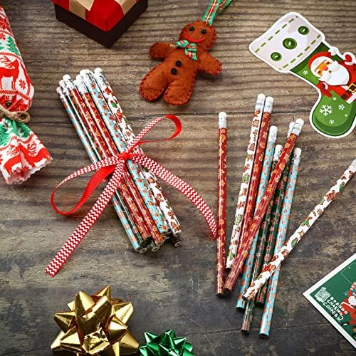 JETEC 72 peças Lápis de gengibre de gengibre para crianças lápis de Natal para crianças Lápis de