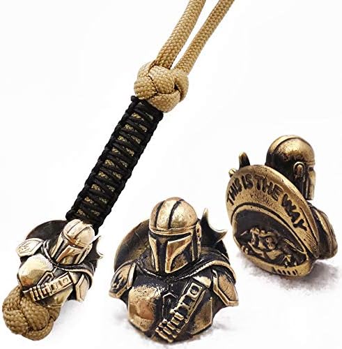 Coob edc paracord faca cordão com metal sólido de metal solto exclusivo Cavaleiro pendente, coleção de guerreiros.