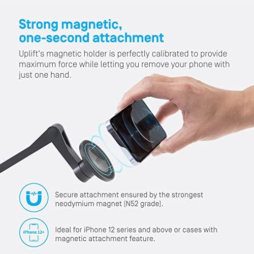 IPEVO Uplift Magnetic Multi-ângulo para o iPhone 12 Série e acima, suporte de telefone com várias