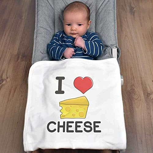'Eu amo queijo' algodão cobertor / xale