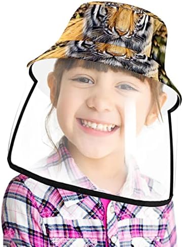 Chapéu de proteção para adultos com escudo facial, chapéu de pescador anti -sun tampa, paisagem de outono do