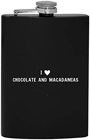 I Heart Love Chocolate and Macadamias - 8oz de quadril de quadril bebejo de álcool