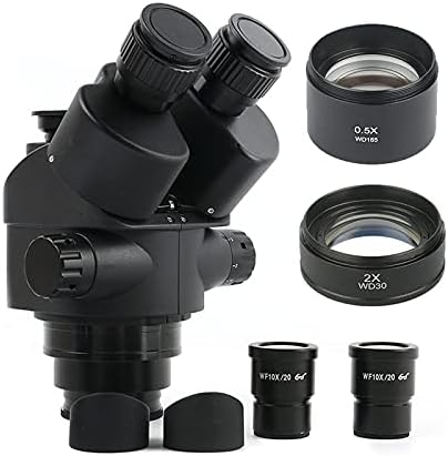 KXA Black 3,5x 90x 7x-45x microscópio trinocular simul-focal simul 0,5x 2,0x lente auxiliar+ zoom estéreo Microscópio