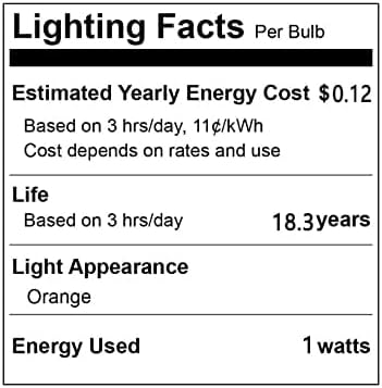 Iluminação LXCOM ST38 Lâmpadas de Natal LED Bulbos de substituição 10W Bulbo E12 Candelabra Base Orange Edison
