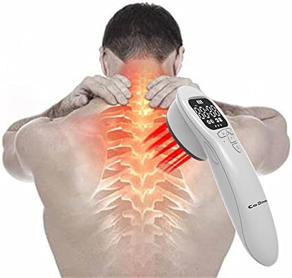 Terapia com luz vermelha Departamento de terapia infravermelha a laser de baixo nível de laser com tecla de segurança para alívio da dor do braço do joelho muscular （3 × 808nm+14 × 650nm）
