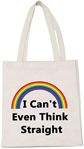 Levlo Rainbow LGBT Lesbian Gay Pride Bags Não consigo nem pensar em sacos de compras diretamente