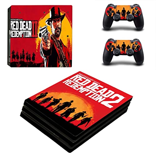 Game Gred Deadf e Redemption PS4 ou PS5 Skin Stick para PlayStation 4 ou 5 Console e 2 Controllers Decal