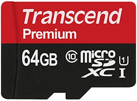 Transcend 64GB MicrosDXC Class10 UHS-1 Cartão de memória com adaptador 90 MB/s