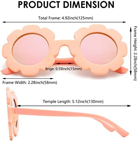Óculos de sol polarizados para crianças e meninas para crianças e bebês bebês Óculos de sol redondos