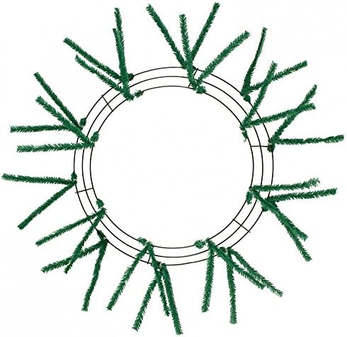 15-24 Lápis Tinsel Work Wrinalh Round Form Formulário Emerald Diâmetro 15 Diâmetro da coroa acabada 24 Natal,