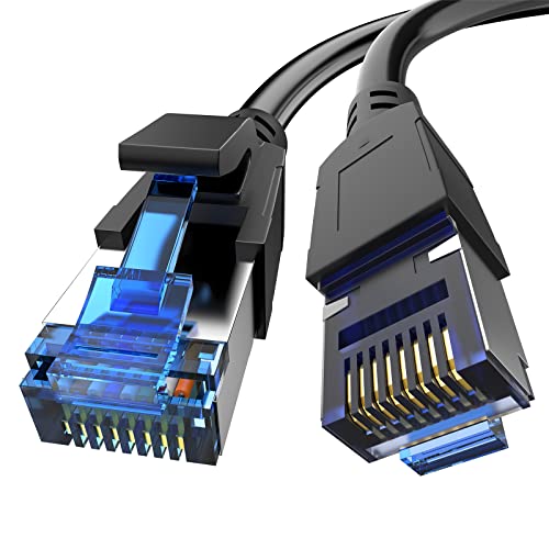 A MAKER [Atualizado] Cabo Ethernet CAT 8, Cabo de Internet de Speed ​​Speed ​​de 40 Gbps, conector RJ45 banhado a ouro, cabo LAN e cabo de rede para modem/roteador/jogo/PC/Office