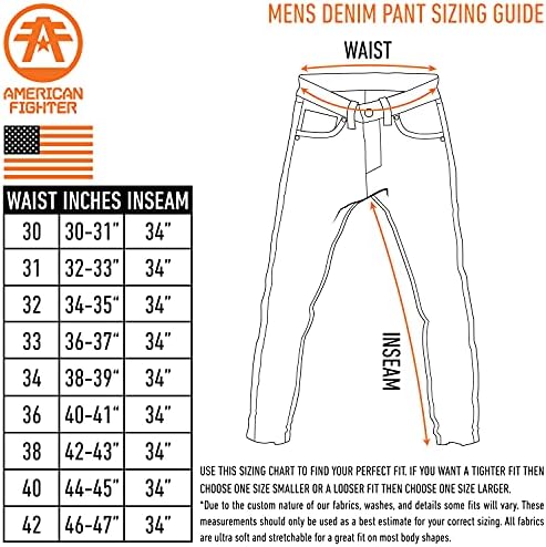 Jeans de lutador americano Slim Fit for Men. Lenda masculina slim jeans