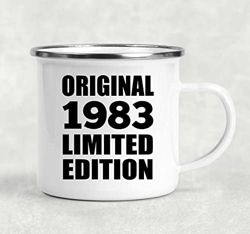 Designsify 40º aniversário Original 1983 Edição limitada, 12 onças Camping caneca de aço inoxidável xícara de
