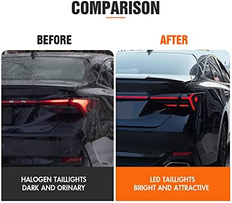 Luzes traseiras LED TT-ABC para Acessórios Toyota Avalon 2019-2022 MONTAGEM DE Lâmpada traseira modificada